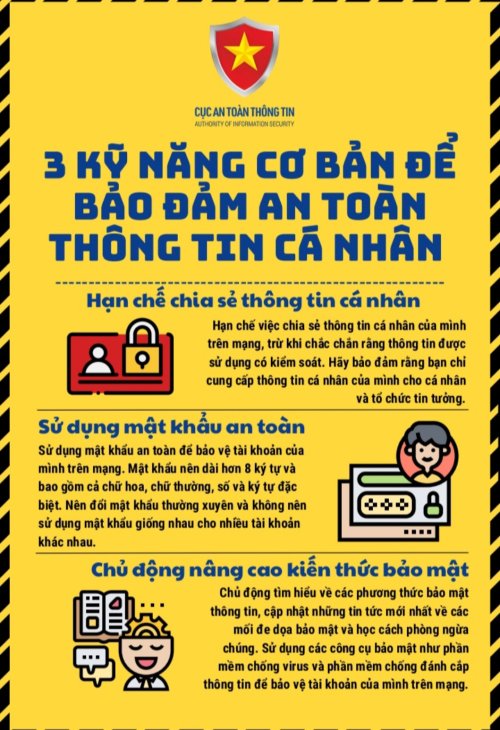 Hướng dẫn 3 kỹ năng cơ bản để đảm bảo an toàn thông tin cá nhân